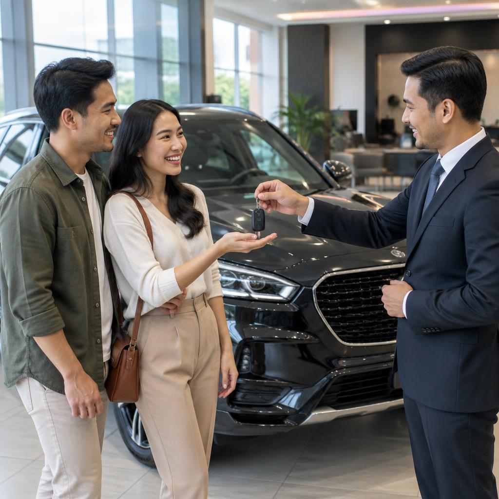 Serah terima mobil kepada pelanggan