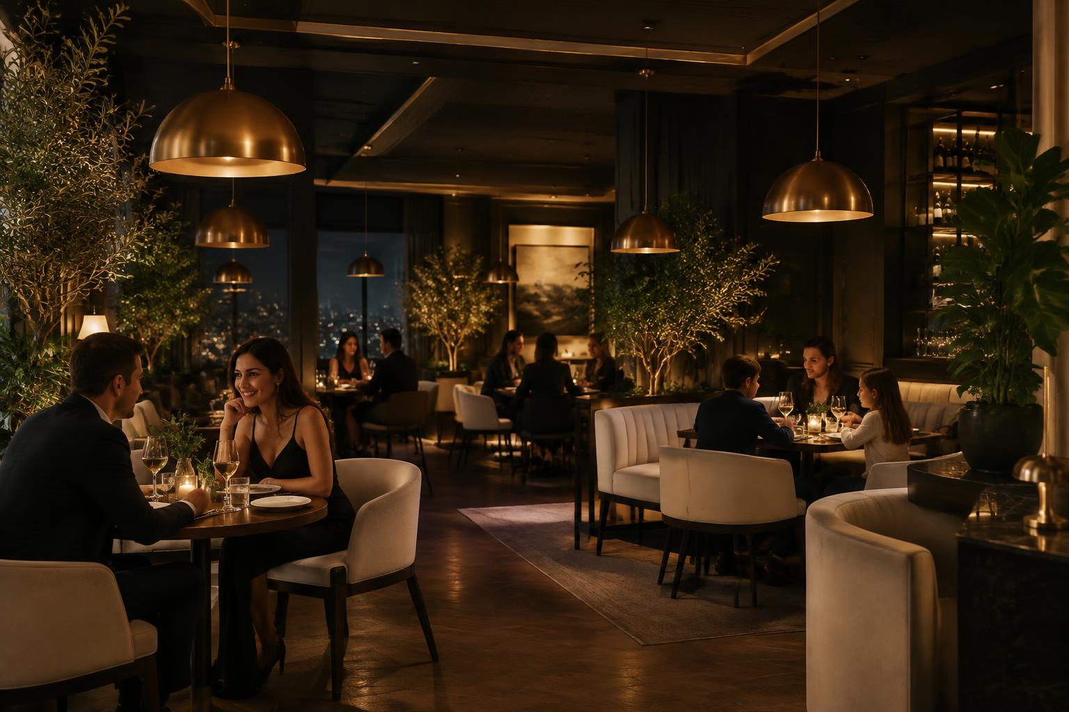 Suasana makan malam yang hangat dan elegan